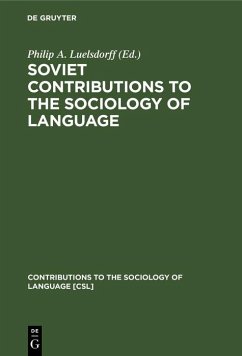 Cover Soviet Contributions to the Sociology of Language (eBook, PDF)