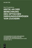 Kritik an der Berechnung des optischen Drehungsvermögen von Zuckern (eBook, PDF)