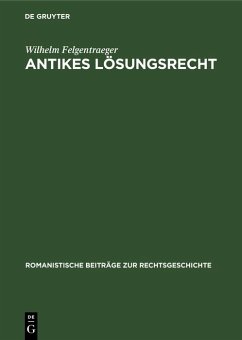 Cover Antikes Lösungsrecht (eBook, PDF)