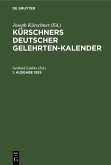 Kürschners Deutscher Gelehrten-Kalender. 1. Ausgabe 1925 (eBook, PDF)
