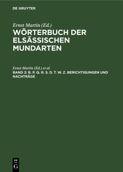 B. P. Q. R. S. D. T. W. Z. Berichtigungen und Nachträge (eBook, PDF)