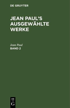 Cover Jean Paul: Jean Paul's ausgewählte Werke. Band 2 (eBook, PDF)