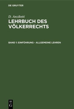 Einführung - Allgemeine Lehren (eBook, PDF) - Anzilotti, D.