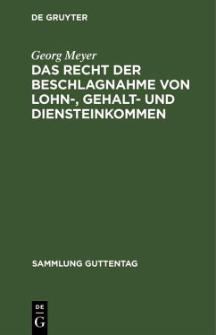 Cover Das Recht der Beschlagnahme von Lohn-, Gehalt- und Diensteinkommen (eBook, PDF)