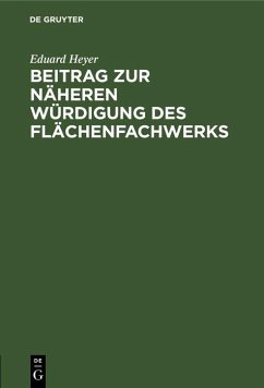 Cover Beitrag zur näheren Würdigung des Flächenfachwerks (eBook, PDF)