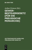 Gewerbesteuergesetz [für die Preußische Monarchie] (eBook, PDF)