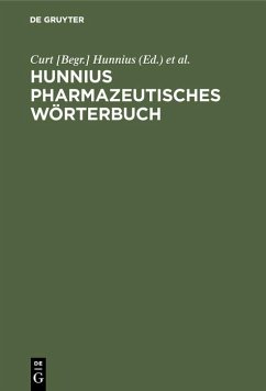 Cover Hunnius pharmazeutisches Wörterbuch (eBook, PDF)