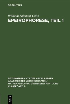 Epeirophorese, Teil 1 (eBook, PDF) - Salomon-Calvi, Wilhelm