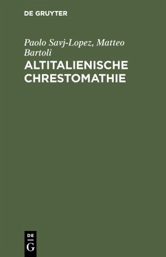 Cover Altitalienische Chrestomathie (eBook, PDF)