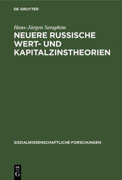 Cover Neuere russische Wert- und Kapitalzinstheorien (eBook, PDF)
