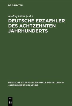 Cover Deutsche Erzaehler des achtzehnten Jahrhunderts (eBook, PDF)