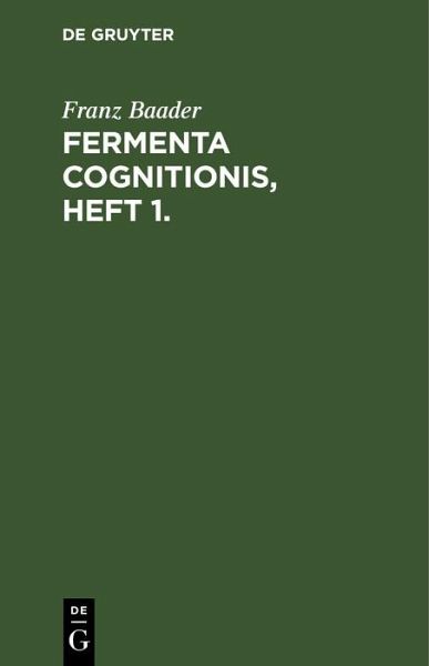 Fermenta cognitionis, Heft 1. (eBook, PDF) Fermenta cognitionis, Heft 1. (eBook, PDF)