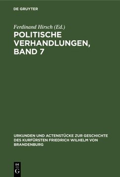 Cover Politische Verhandlungen, Band 7 (eBook, PDF)