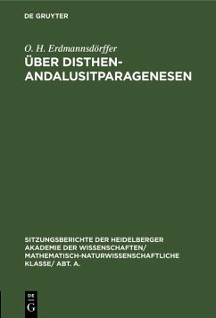 Cover Über Disthen-Andalusitparagenesen (eBook, PDF)