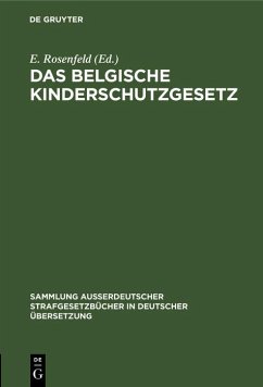 Cover Das belgische Kinderschutzgesetz (eBook, PDF)