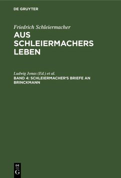 Schleiermacher's Briefe an Brinckmann (eBook, PDF) Cover Schleiermacher's Briefe an Brinckmann (eBook, PDF)