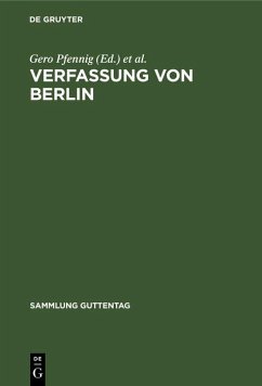 Verfassung von Berlin (eBook, PDF)