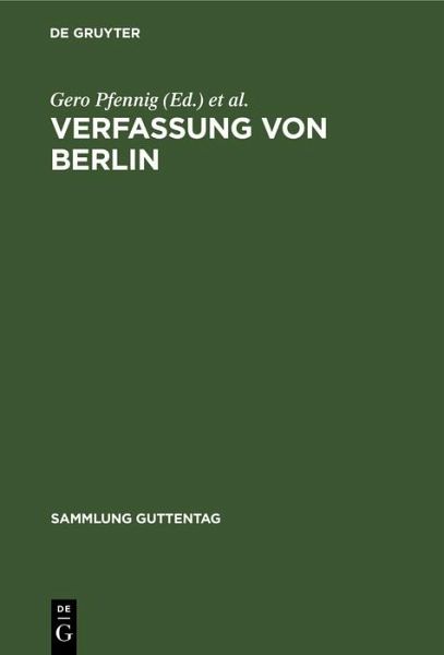 Verfassung von Berlin (eBook, PDF) Verfassung von Berlin (eBook, PDF)