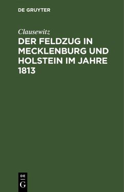 Cover Der Feldzug in Mecklenburg und Holstein im Jahre 1813 (eBook, PDF)