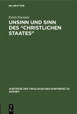 Unsinn und Sinn des &quote;Christlichen Staates&quote; (eBook, PDF)