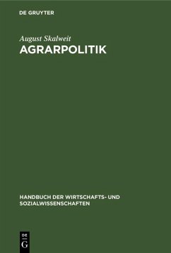 Agrarpolitik (eBook, PDF) - Skalweit, August