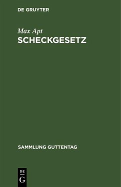 Scheckgesetz (eBook, PDF) - Apt, Max