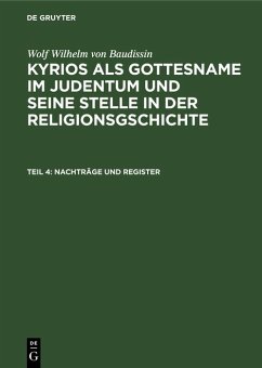 Nachträge und Register (eBook, PDF) - Baudissin, Wolf Wilhelm von