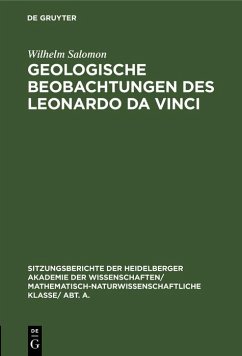 Geologische Beobachtungen des Leonardo da Vinci (eBook, PDF) - Salomon, Wilhelm