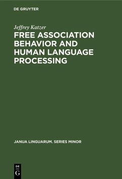 Cover Free Association Behavior and Human Language Processing (eBook, PDF)
