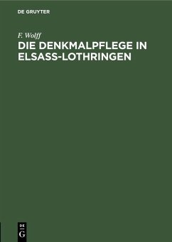Cover Die Denkmalpflege in Elsaß-Lothringen (eBook, PDF)