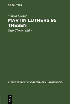 Martin Luthers 95 Thesen (eBook, PDF) - Luther, Martin