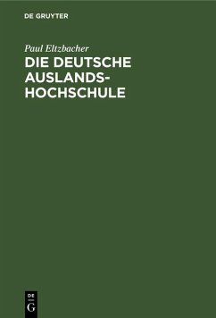 Cover Die deutsche Auslandshochschule (eBook, PDF)
