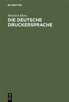 Cover Die deutsche Druckersprache (eBook, PDF)