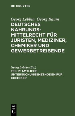 Cover Amtliche Untersuchungsmethoden für Chemiker (eBook, PDF)
