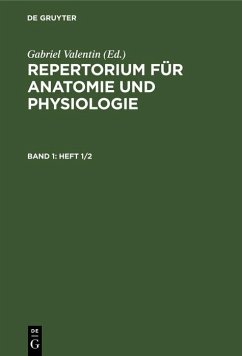Cover Repertorium für Anatomie und Physiologie. Band 1(Heft 1/2) (eBook, PDF)