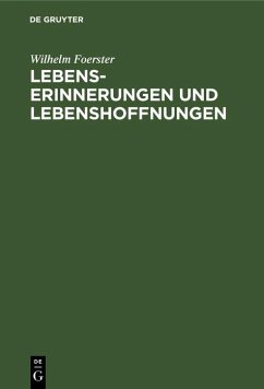 Cover Lebenserinnerungen und Lebenshoffnungen (eBook, PDF)