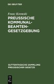 Preussische Kommunalbeamtengesetzgebung (eBook, PDF)