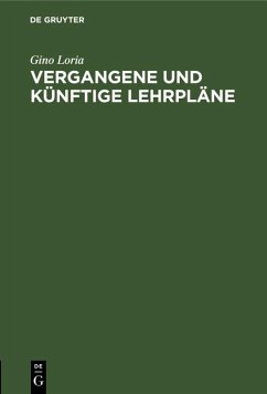 Cover Vergangene und künftige Lehrpläne (eBook, PDF)