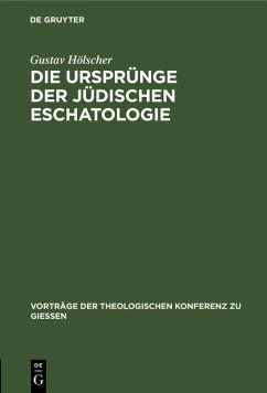 Cover Die Ursprünge der jüdischen Eschatologie (eBook, PDF)