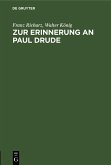 Zur Erinnerung an Paul Drude (eBook, PDF)