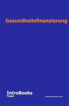Cover Gesundheitsfinanzierung (eBook, ePUB)