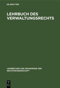 Lehrbuch des Verwaltungsrechts (eBook, PDF)