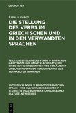 Die Stellung des Verbs im einfachen Hauptsatze und im Nachsatze nach den griechischen Inschriften und der älteren griechischen Prosa, verglichen mit den verwandten Sprachen (eBook, PDF)
