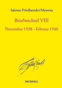 Briefwechsel VIII - Friedlaender, Salomo