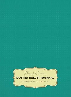 Large 8.5 x 11 Dotted Bullet Journal (Teal #7) Hardcover - 245 Numbered Pages - Blank Classic