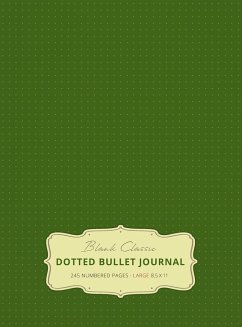Large 8.5 x 11 Dotted Bullet Journal (Moss Green #14) Hardcover - 245 Numbered Pages - Blank Classic