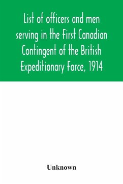 List of officers and men serving in the First Canadian Contingent of the British Expeditionary Force, 1914 - Unknown