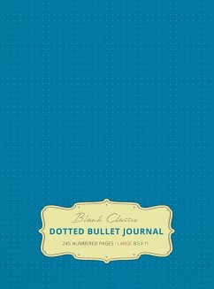 Large 8.5 x 11 Dotted Bullet Journal (Blue #9) Hardcover - 245 Numbered Pages - Blank Classic