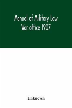 Cover Manual of Military Law; War office 1907