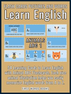Animals ABC 1 - Flash Cards Pictures and Words Learn English (eBook, ePUB) - Words Books, First